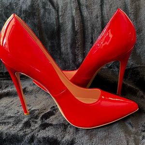 Elegant Red Patent Leather Heels